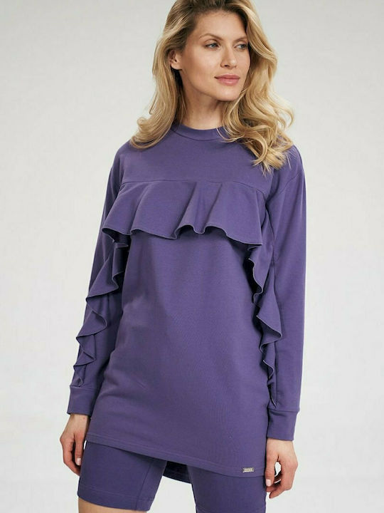 Figl Women's Tunic Dress Long Sleeve Purple