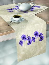 Saint Clair Easter Tablecloth Polyester 160x40pcs in Purple color