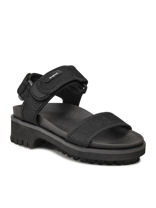 Desigual Sandale Casual Damă Sporty Negre