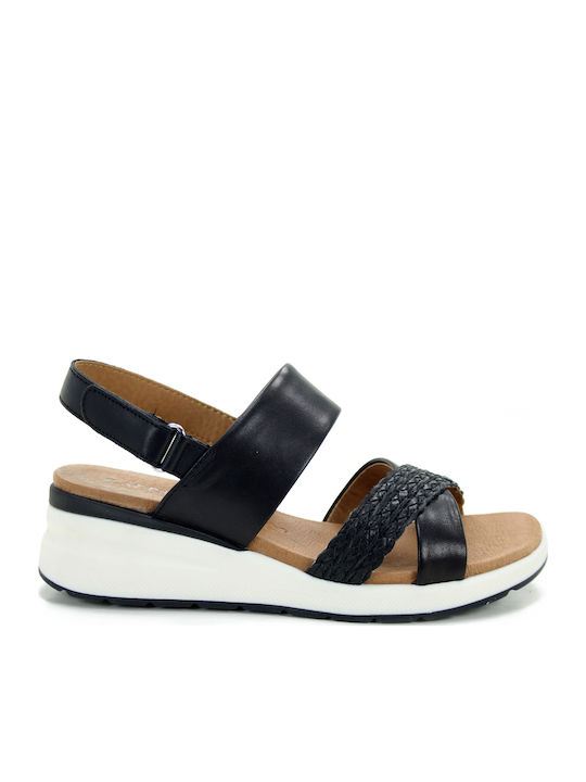Damenplattformen Schwarz
