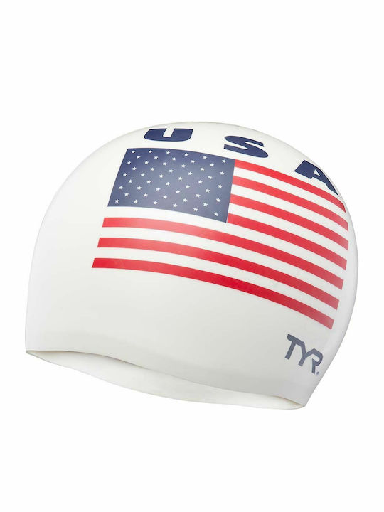 Tyr USA Σκουφάκι Κολύμβησης Ενηλίκων Λευκό Tyr USA Σκουφάκι Κολύμβησης Ενηλίκων Λευκό