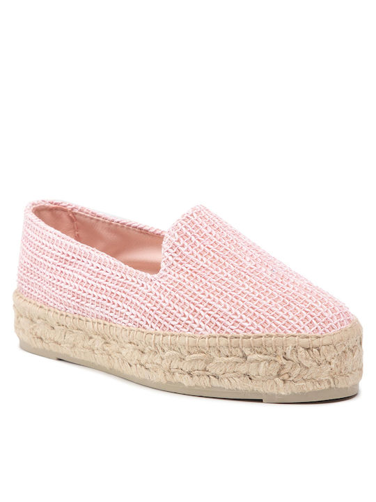 Manebi Women's Fabric Espadrilles Pink D T-1.8-D0