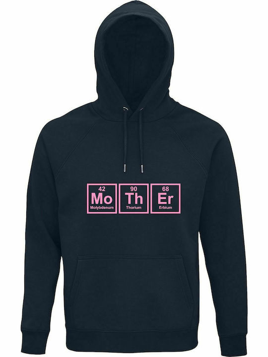 Hoodie Unisex, Organic " Mother Element, Mother Definition ", French Navy