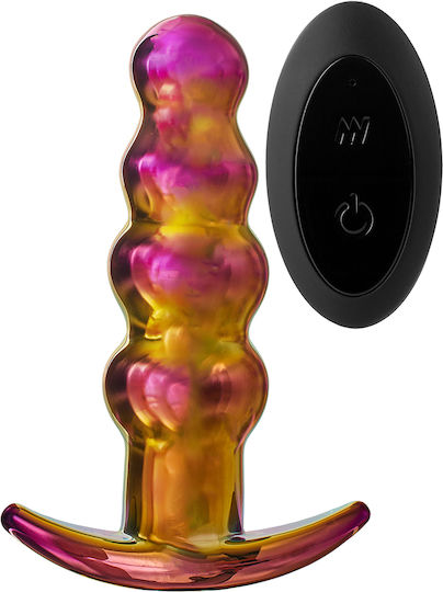 Dream Toys Glamour Glass Beaded Anal Beads with Wireless Functionality and Vibration