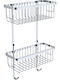 Vinci Compito Wall Mounted Bathroom Shelf Inox with 2 Shelves 30x12x45cm