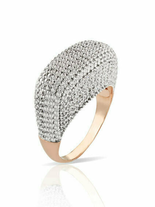 Sogni Damen Ring mit Zirkonia aus Silber Vergoldet