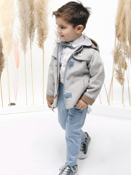 Mi Chiamo Costum De Botez Pentru Băiat Bej A4498 4 Bucăți
