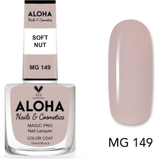 Aloha MG Glossy Βερνίκι Νυχιών Μακράς Διαρκείας Μπεζ 149 15ml