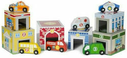 Melissa & Doug Vehicle Nesting & Sorting Κτίρια και Οχήματα for 24++ Months