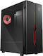 MSI Mag Vampiric 010M Gaming Midi Tower Computer Case with Window Panel and RGB Lighting Black