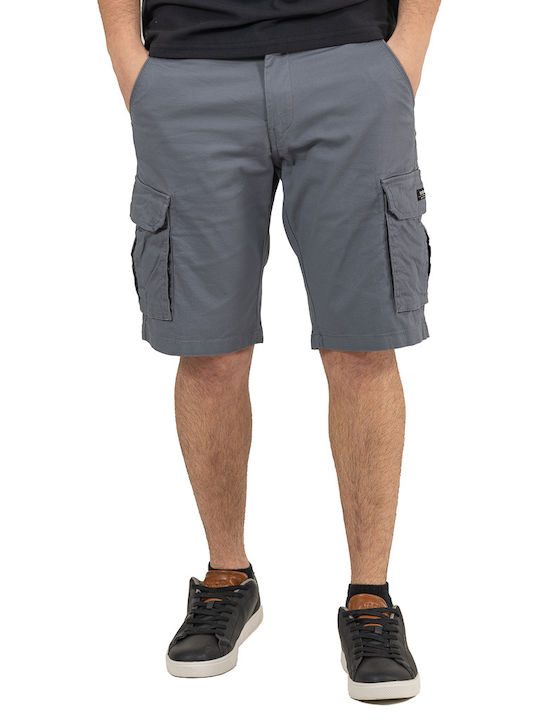 Double Ανδρική Βερμούδα Cargo Dusty Blue