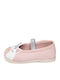 Kids Anatomic Leather Ballerinas with Elastic Strap Pink