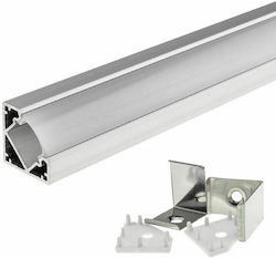 Optonica Extern LED-Streifen-Aluminiumprofil Ecke mit Opal Abdeckung 100x1.6x2cm