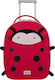 Samsonite Happy Sammies Children's Cabin Travel Suitcase Fabric Red with 2 Wheels Height 46cm.