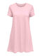 Only Rochii de vară pentru femei Mini Tricou Rochie Soft Pink
