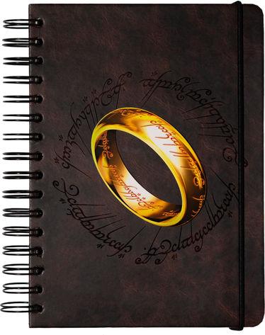 Grupo Erik Lord of the Rings Spiral Notebook A5 Bullet Journal 90 Sheets with Dots with Hard Cover and Rubber Band (Miscellaneous Designs)
