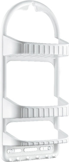 Dunya 4800-00 Montat pe perete Raft Baie Plastic cu 3 Rafturi 27x11x57cm Albă Dunya 4800-00 Montat pe perete Raft Baie Plastic cu 3 Rafturi 27x11x57cm Albă