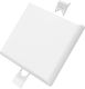 Optonica Square Metallic Recessed Spot with Integrated LED and Cool White Light White 12x12cm. 1pcs