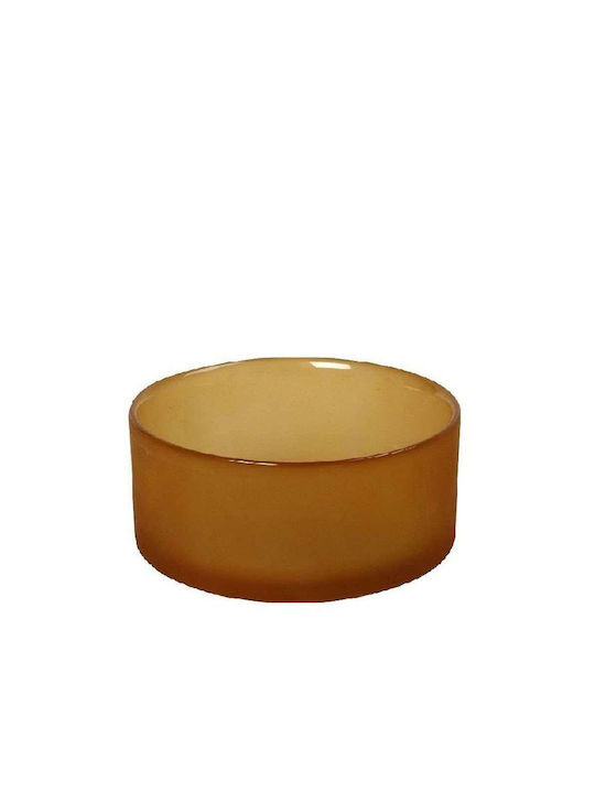 Espiel Caprice Διακοσμητικό Μπωλ Γυάλινο Μουσταρδί 12x12cm