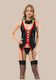 Moongirl Elegant Dreamy 1077 Σετ Sexy Babydoll Black / Red