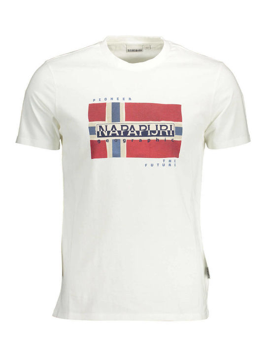 Afsnijden Intrekking kooi Napapijri Ανδρικό T-shirt Λευκό με Λογότυπο A4EZG-002 | Skroutz.gr