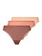 Damen Zeichenfolge 3Pack Braun