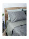 Sunshine 2036 Σετ Μαξιλαροθήκες με Φάσα Grey 50x70εκ.