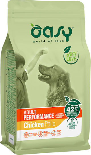 Oasy World Of Love Adult Performance 12kg Trockenfutter für erwachsene Hunde mit Huhn