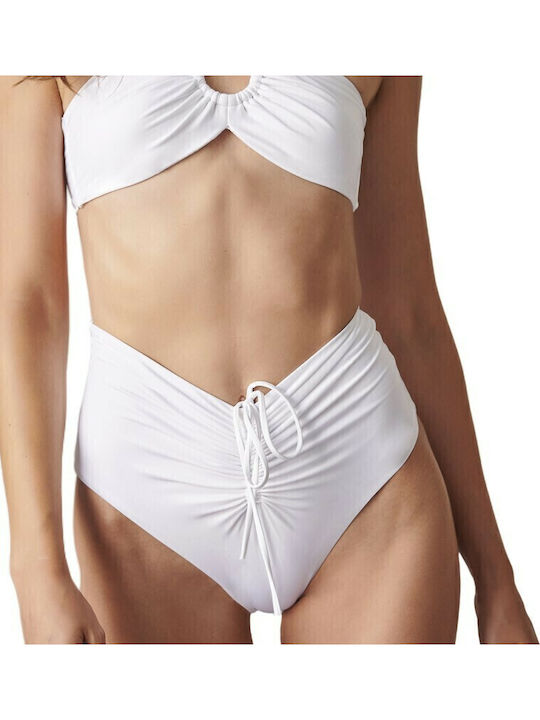 Blu4u Bikini Inferioare Slip Talie Înaltă Alb
