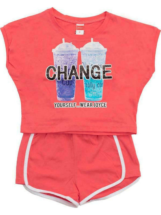 Joyce Kids' Set with Shorts Summer 2pcs Fuchsia...