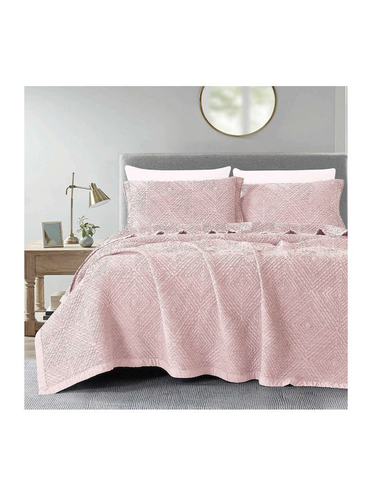 Borea Carrara Set Blanket Pique Queen 230x245cm. Pink