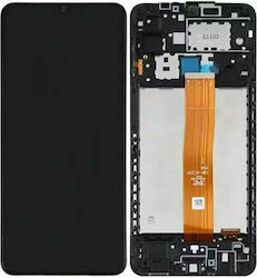 Οθόνη με Πλαίσιο για Galaxy A12 (Μαύρο)