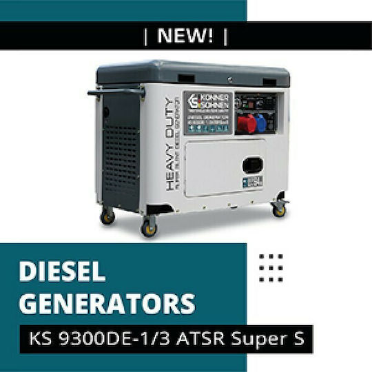 Könner & Söhnen 1/3 ATSR Super S Generator Petrol cu Autostart și Putere Maximă 9.3kVA