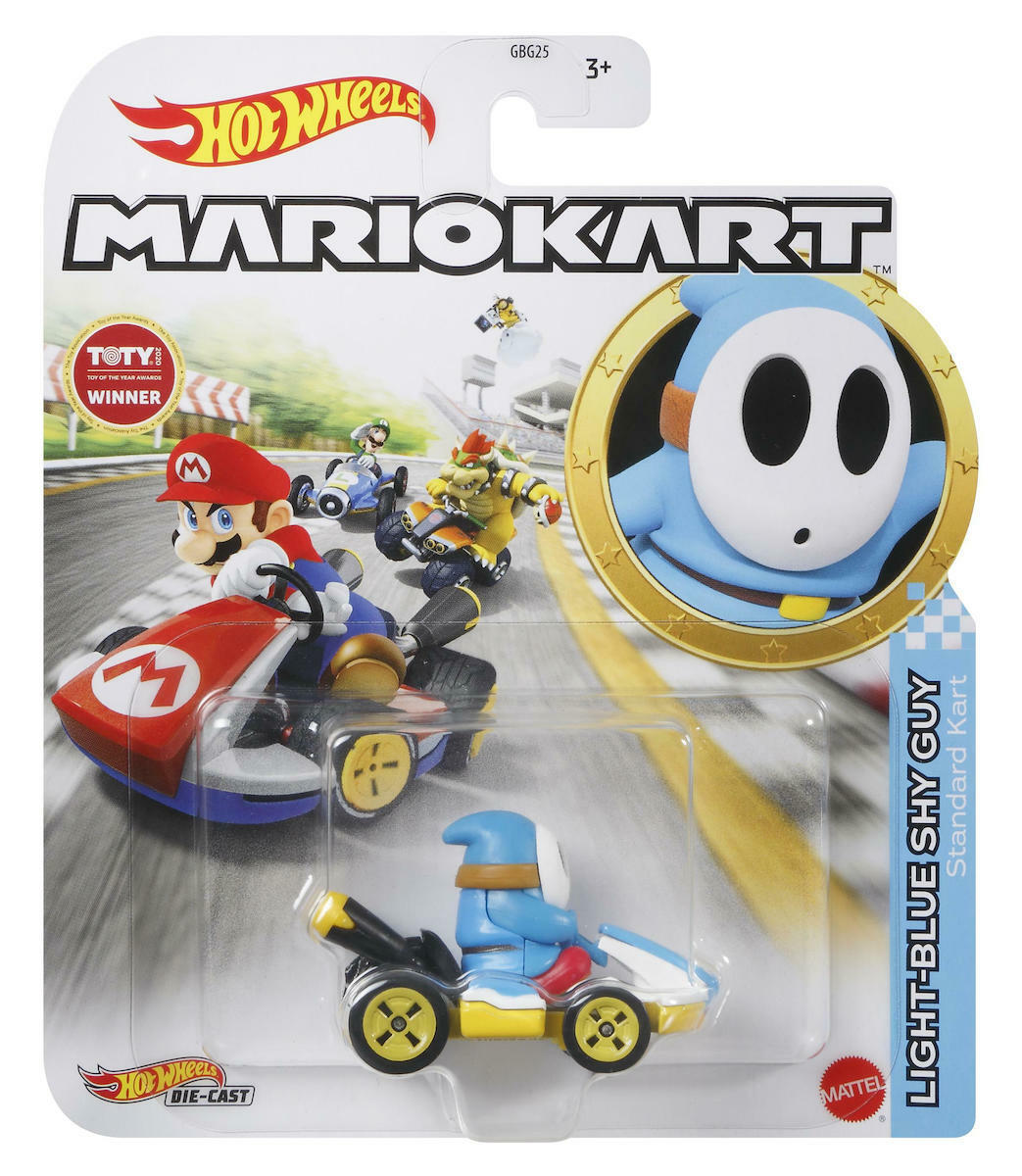 Mattel Αυτοκινητάκι Hot Wheels Mario Kart Light Blue Shy Guy για 3