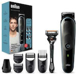 Braun All-In-One Trimmer 3 7 in 1 Επαναφορτιζόμενη Κουρευτική Μηχανή Μαύρη MGK3345