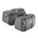 Kappa Moto Leather Motorcycle Saddle Side Bag Set 28lt in Black Colour