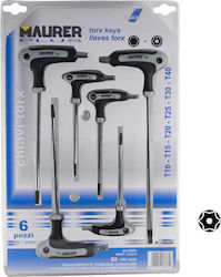 Maurer Σετ 6 Κλειδιά Torx σε Σχήμα Ταφ