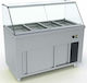 Dominox Beheizte Ausstellungsvitrine Kammer mit 4 Plätzen für Gastronomen und Leistung 1800W B141 x T70 x H128 cm