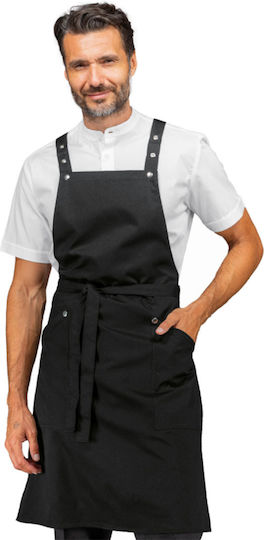 Isacco Ποδιά Barista / Bartender Ολόσωμη Μαύρη