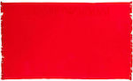 Emporio Armani Beach Towel with Fringes Red 170x100cm