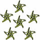 I-Mondi Plastic Craft Sequins Gold 100pcs Star-shaped Decorative Beads 10mm