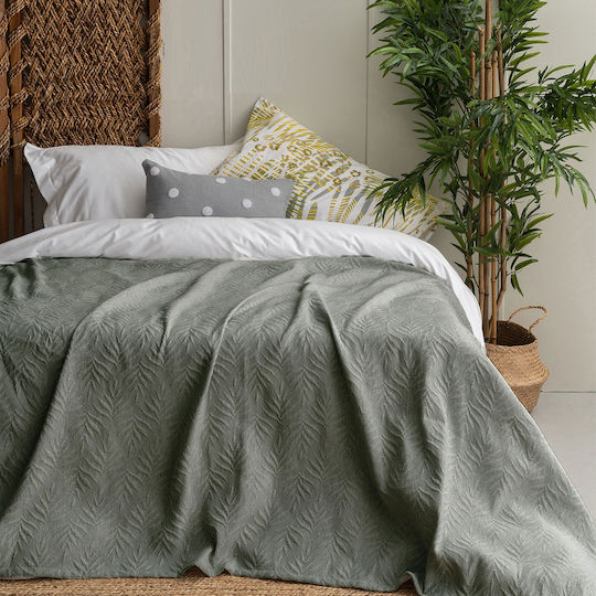 Palamaiki Jude Coverlet Single from Cotton & Polyester Khaki 170x260cm