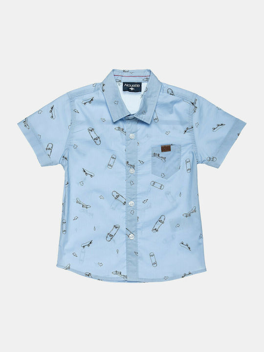 Kids Shirt Short Sleeve Light Blue