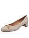 Mourtzi Leather White Heels