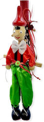 Easter candle with Pinocchio puppet 35cm