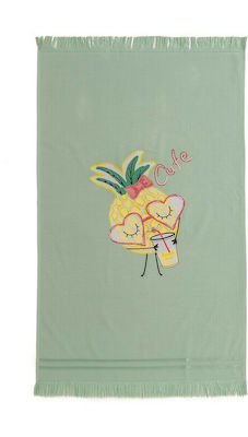 Melinen Pineapple Kids Beach Towel Green 120x70cm