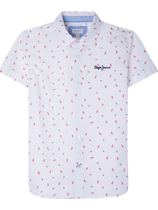 Kids Shirt Short Sleeve White NEO