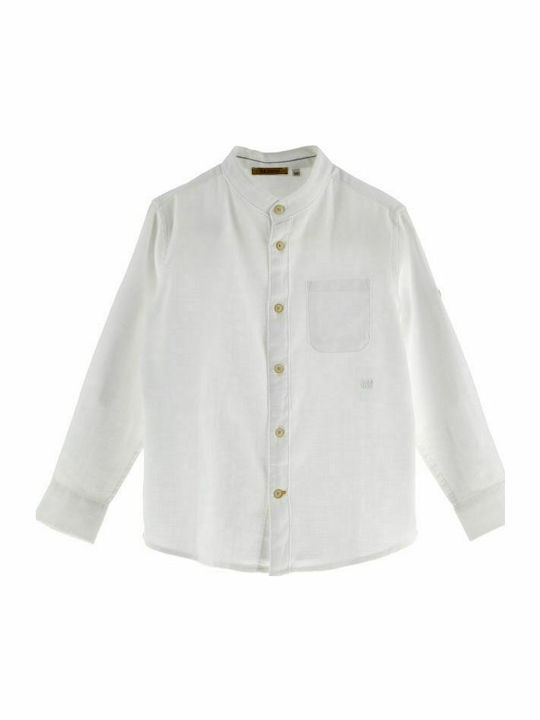 Kids One Color Shirt Long Sleeve White