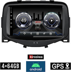 Kirosiwa Car-Audiosystem für Peugeot 108 108 2014+ (Bluetooth/USB/AUX/WiFi/GPS/Apple-Carplay/Android-Auto) mit Touchscreen 7"