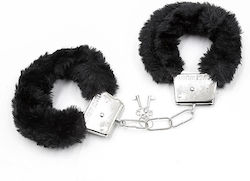 IntoYou Furry Metal Hand Cuffs Χειροπέδες Black